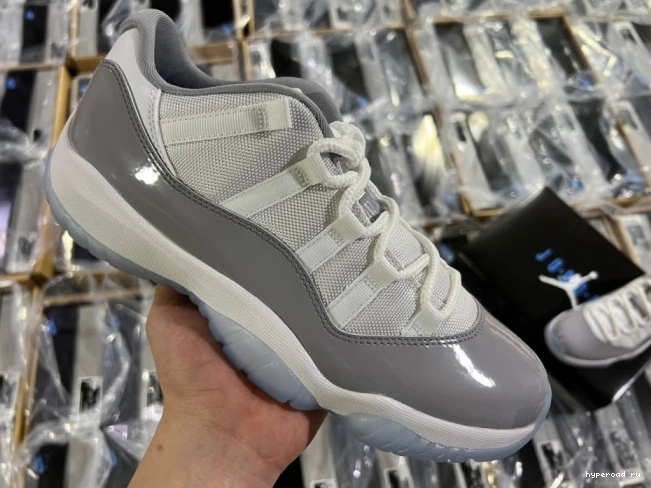 Grey Jordan Cement Low AV2187-140 11 Air 0811
